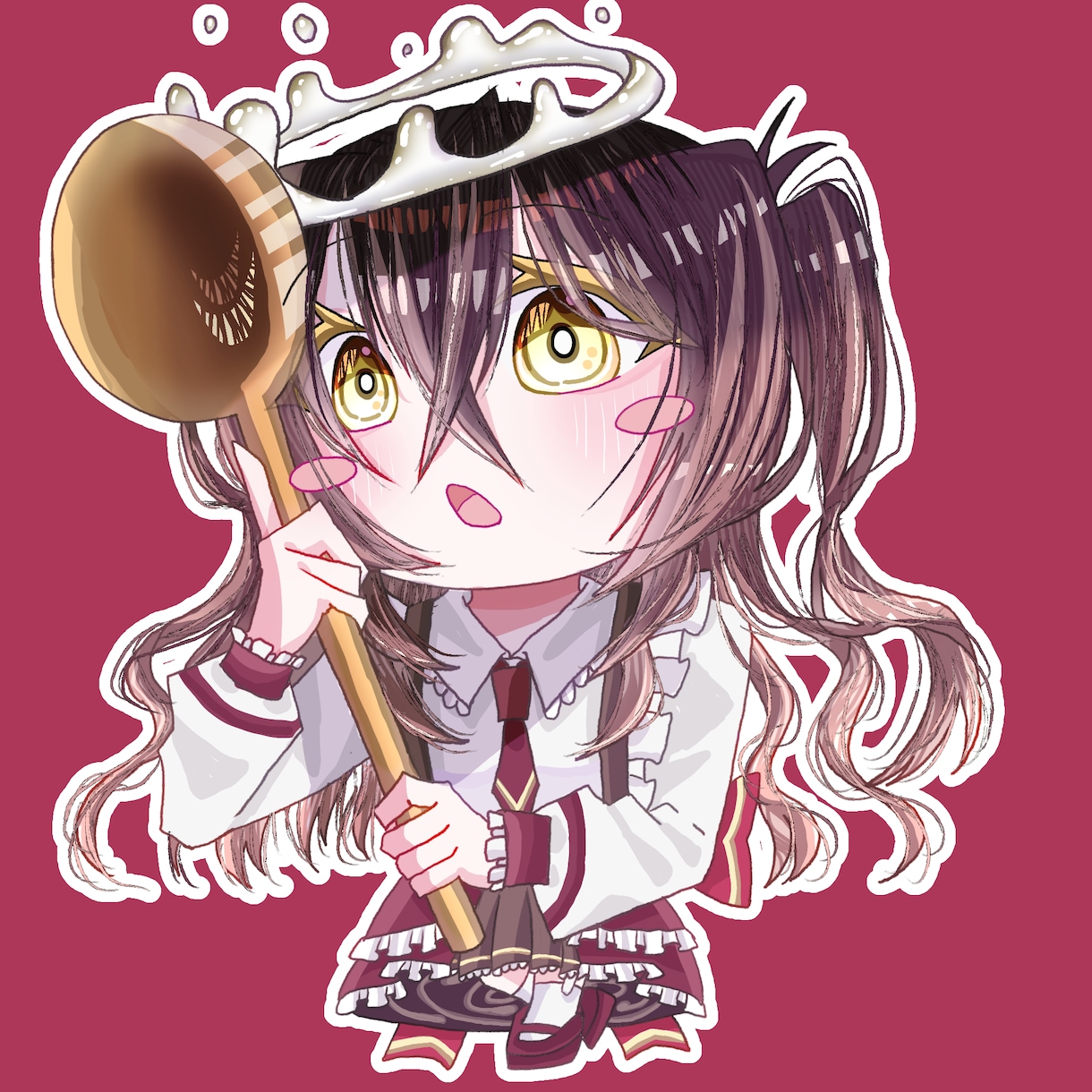 最強に可愛いミニキャラを描きます 商用利用可、複雑な装飾も追加料金なしです！ イメージ1