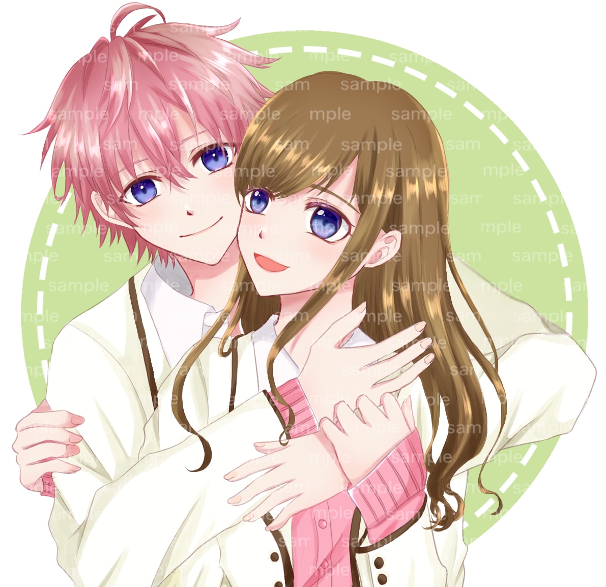 夢絵オーダーお受けします オリキャラ×キャラクターのアイコンお描きします イメージ1