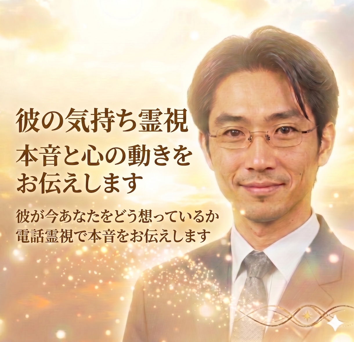 彼の気持ち霊視｜口にしない本音と二人の今後を視ます 「本当はどう思ってる?」彼の本音を霊視で映します イメージ2