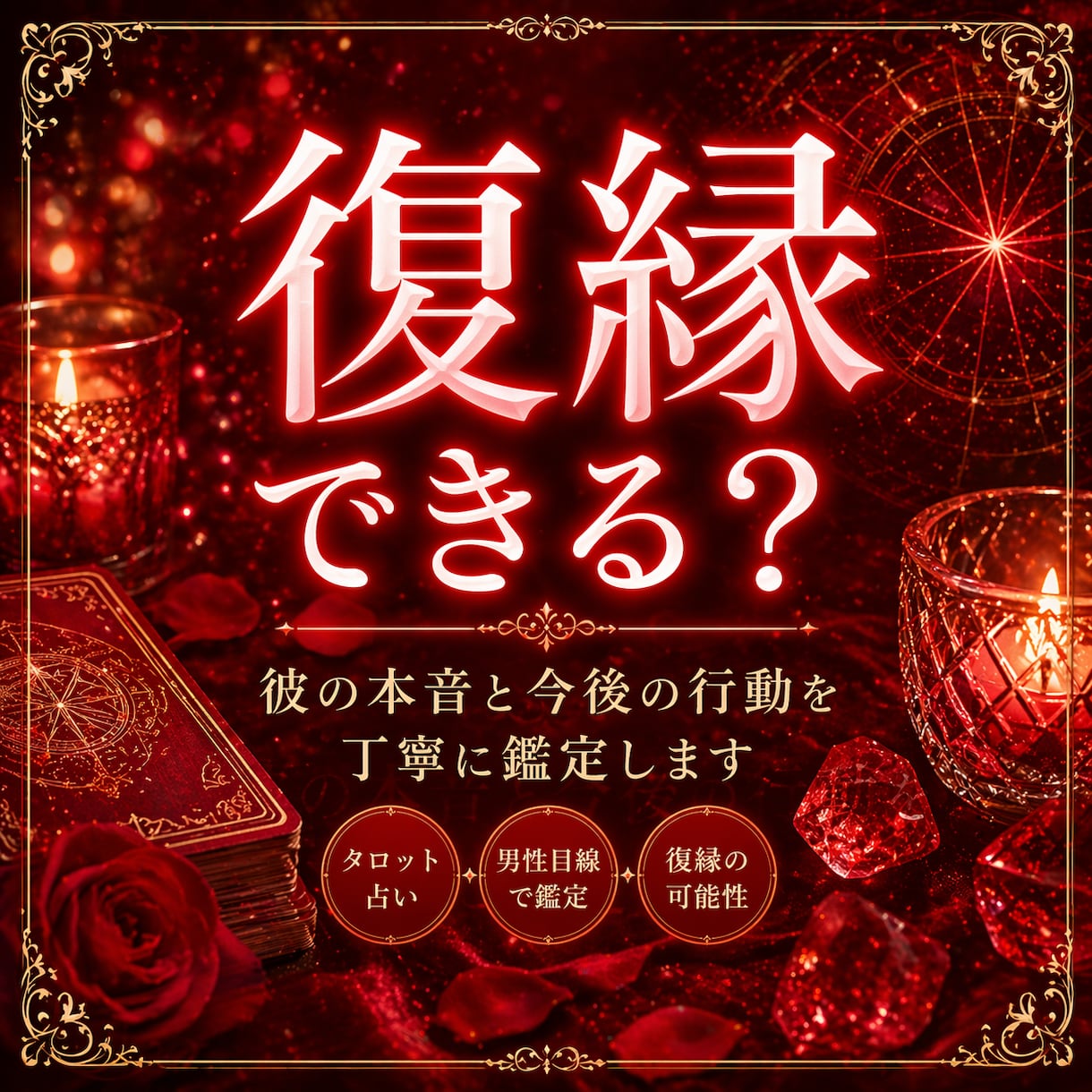 復縁｜彼の本音と今後を鑑定します 男性目線で復縁の可能性と行動を明確に イメージ1