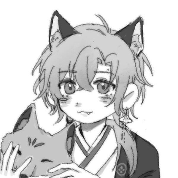 白黒のアイコンを描きます あなた自分のオリキャラと推しをかわいい絵柄で書きます！！ イメージ1