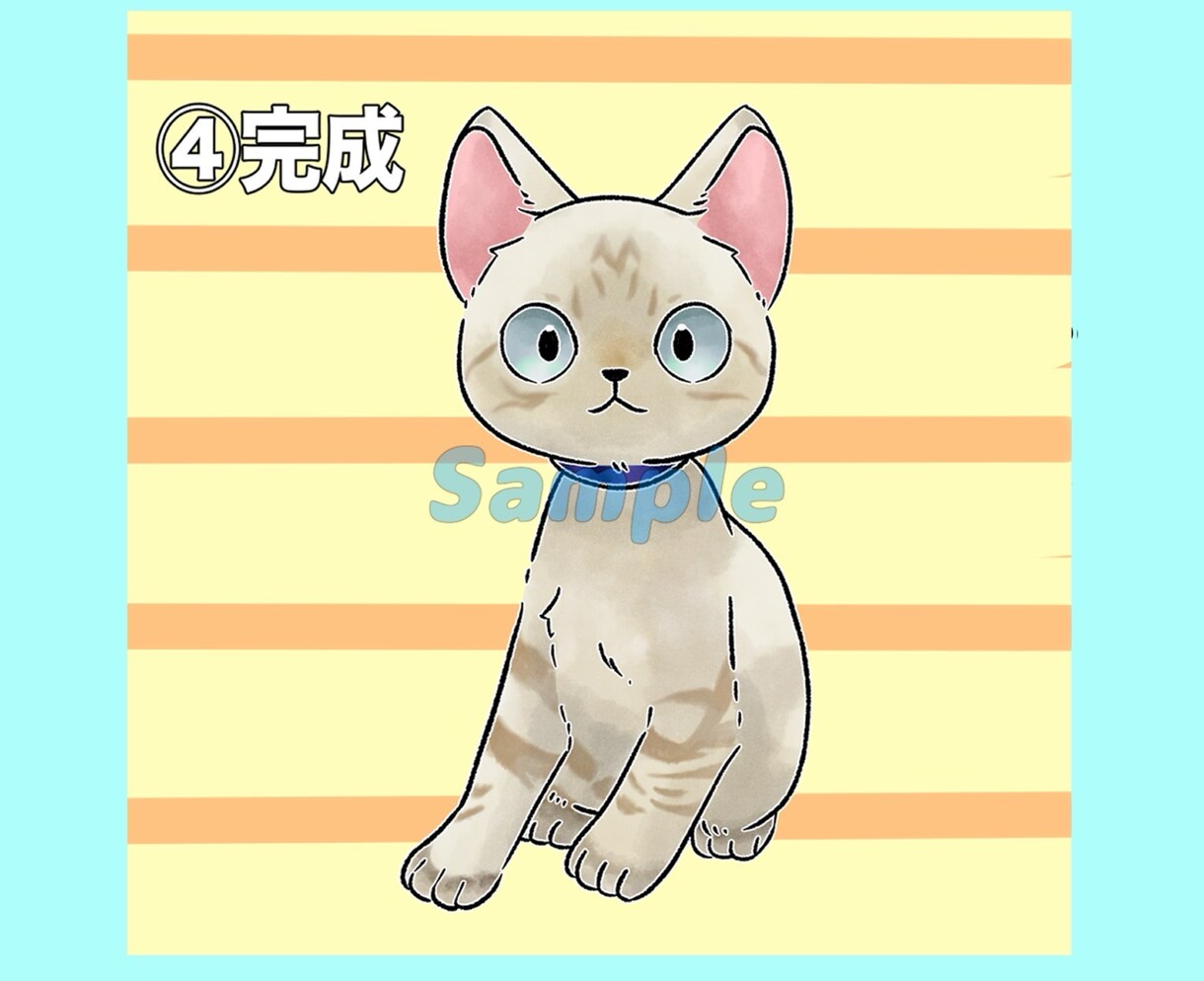 優しい色合いの癒されるペットアイコン描きます ふんわりとした水彩チックな塗りで可愛らしいイラストです イメージ5