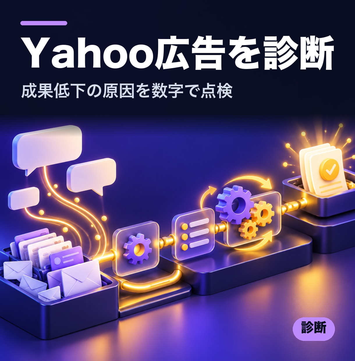 Yahoo広告の改善点を診断します 成果が落ちてきた配信を数字で点検します イメージ1
