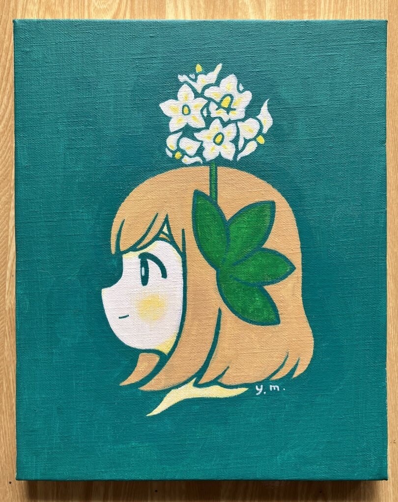 花×女の子のイラストを描きます お好きな花で、世界に一つだけのイラストを イメージ4
