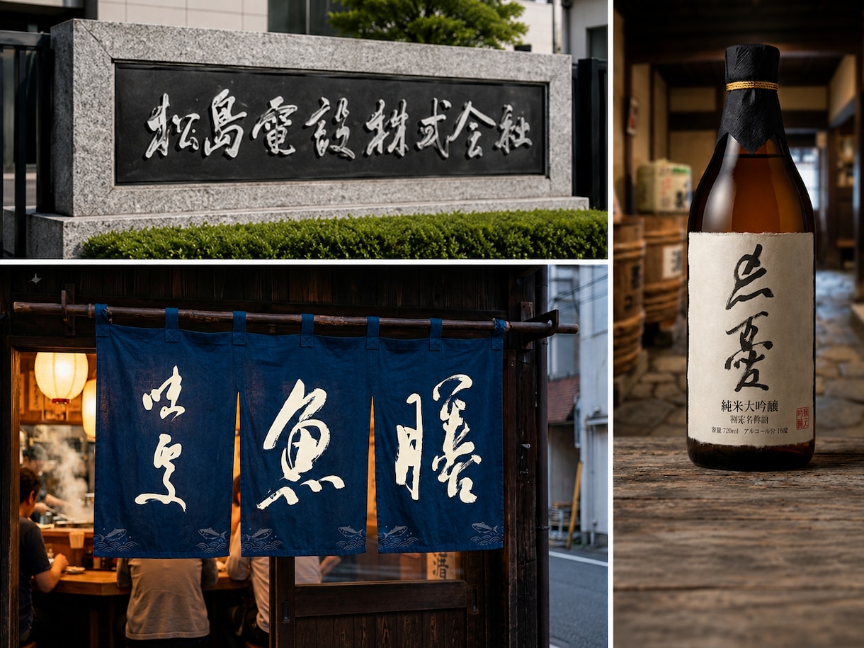 店舗看板・門標・のれんなどの筆文字を揮毫いたします 社屋の新築や開業・出店、新商品の販売をお考えの方へ イメージ1