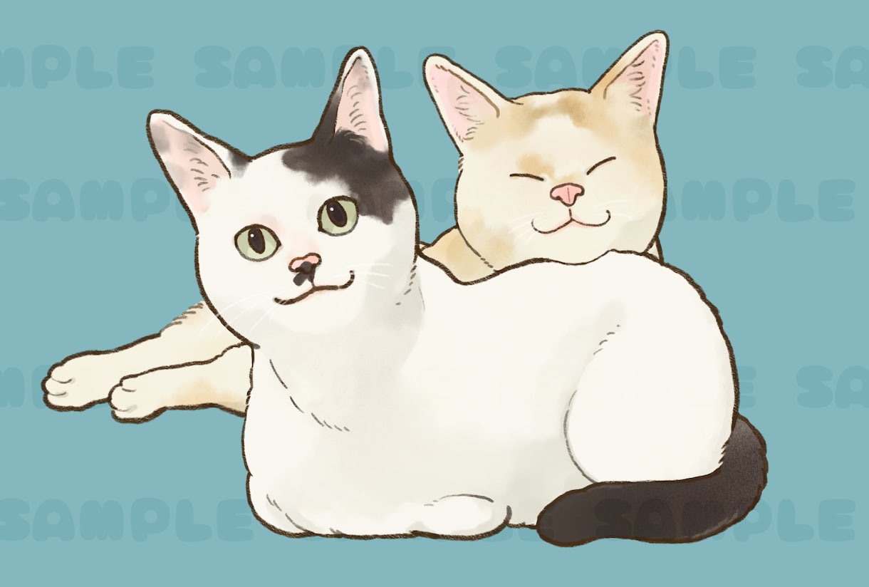 犬・猫ちゃんのイラスト描きます 鉛筆＋水彩のアナログタッチで（iPad使用） イメージ8