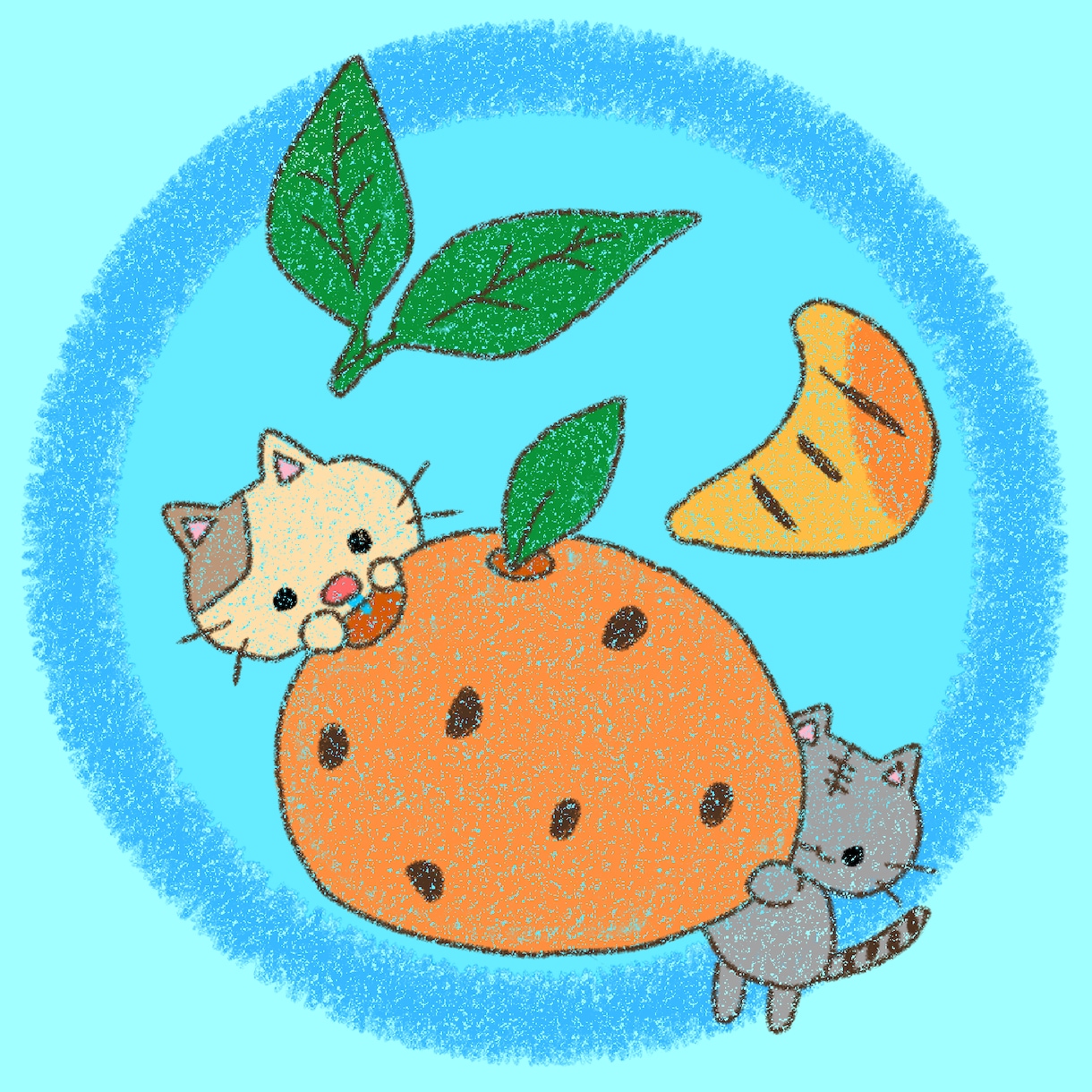 可愛いアイコンがモチーフのイラストになっております 好きな動物と、好きな果物でイラストを描きます。 イメージ2