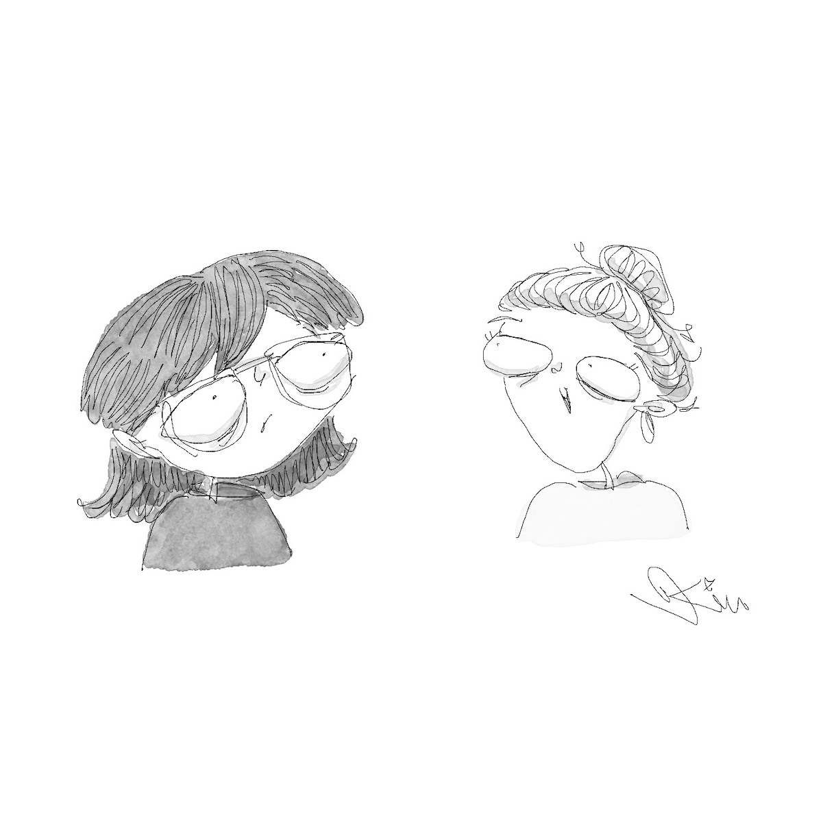 ダークに可愛く似顔絵描きます ティムバートン風イラスト！少しダークに可愛いイラスト！ イメージ1