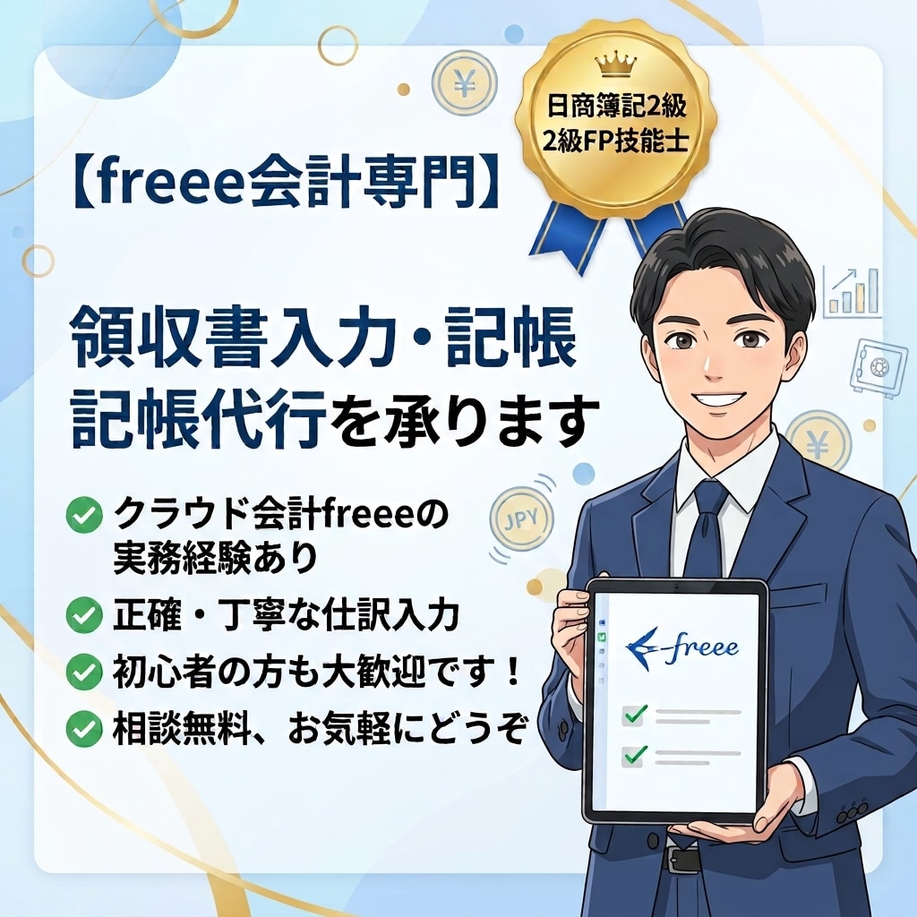Freee会計仕訳・入力代行いたします 簿記2級・FP2級保持 / 迅速丁寧な記帳代行・経理サポート イメージ1