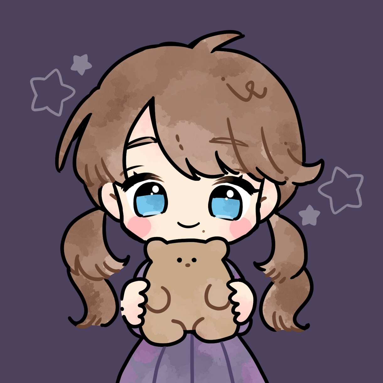 デフォルメSNSアイコンイラスト描きます ゆるふわでくりくりとした可愛いイラストを目指します！ イメージ1