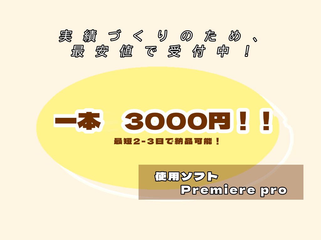 最短2-3日で納品！動画テロップ入れます 実績づくりのため、年内まで最安値で承ります イメージ1