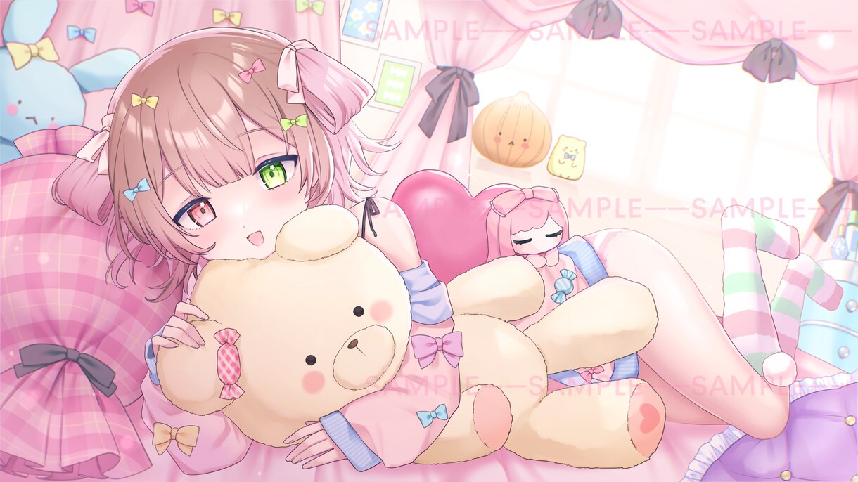 可愛いイラストやVTuber立ち絵★一枚絵描きます お気軽にご相談ください★スピード納品心がけております！ イメージ5