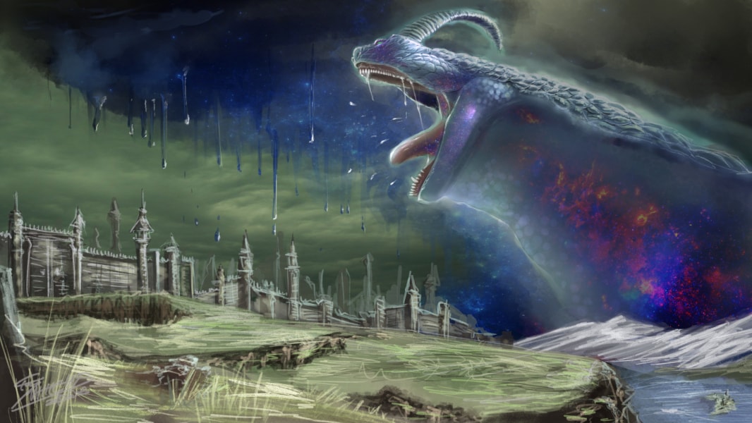 洋ファンタジー風の厚塗りイラスト描きます 重厚・闇・ドラゴン・モンスター・デーモン等 イメージ4