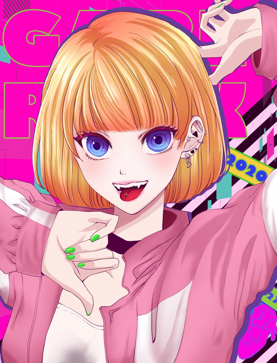 キュートな女の子のSNSアイコンヘッダー制作します ワクワクする可愛い女の子のイラスト描きます！ イメージ4