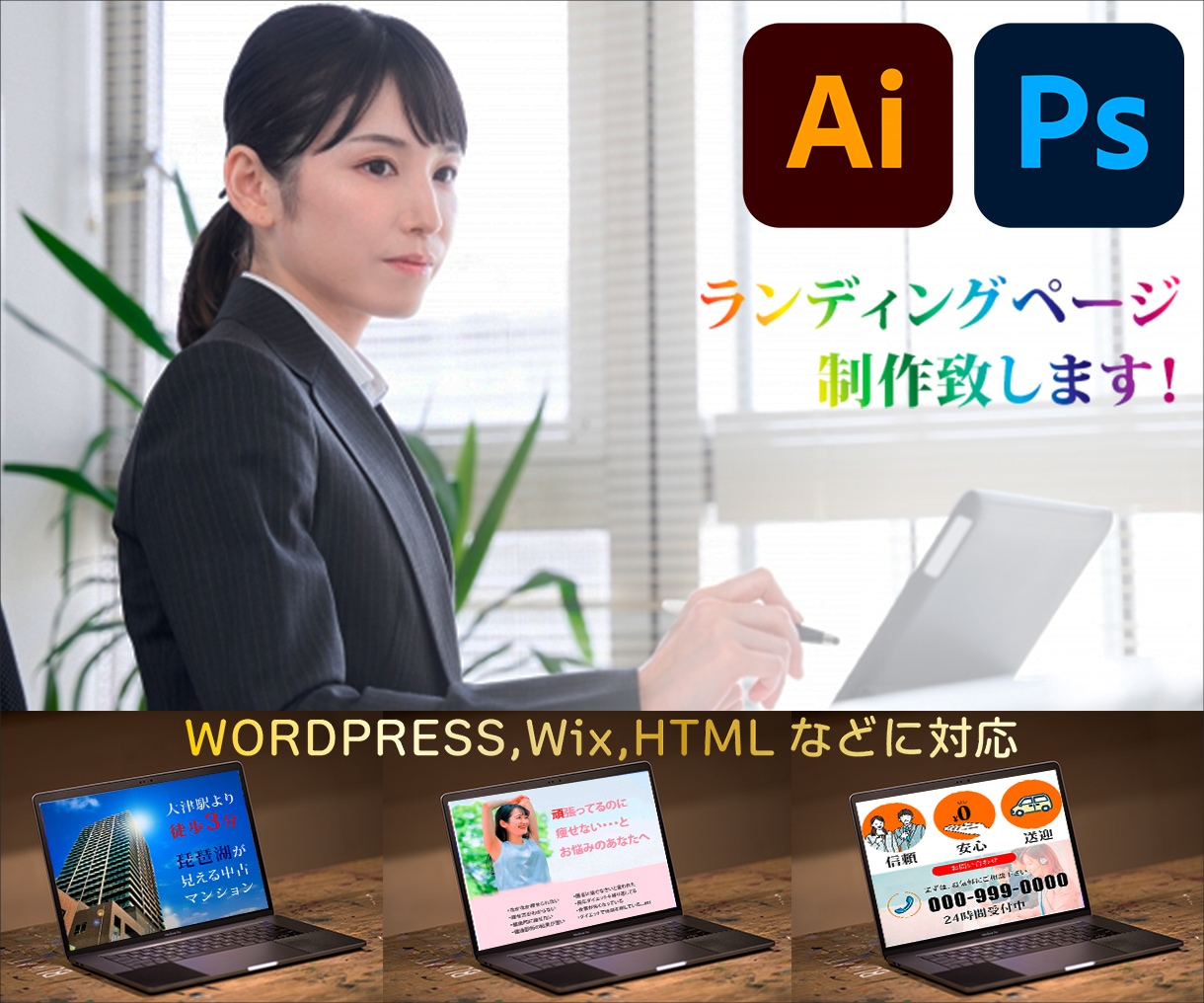 動画もおまかせ！ランディングページ制作します WORDPRESS、Wix、HTML、CSSなどに対応 イメージ1