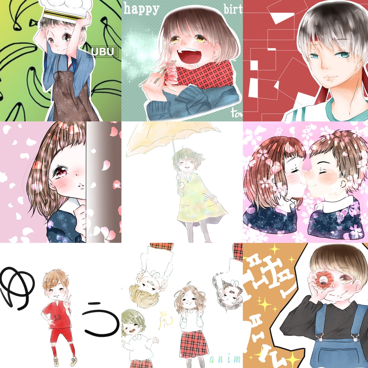 SNSで使用するオリジナルアイコン描きます 。創作、似顔絵、あなただけの特別な1枚を イメージ3