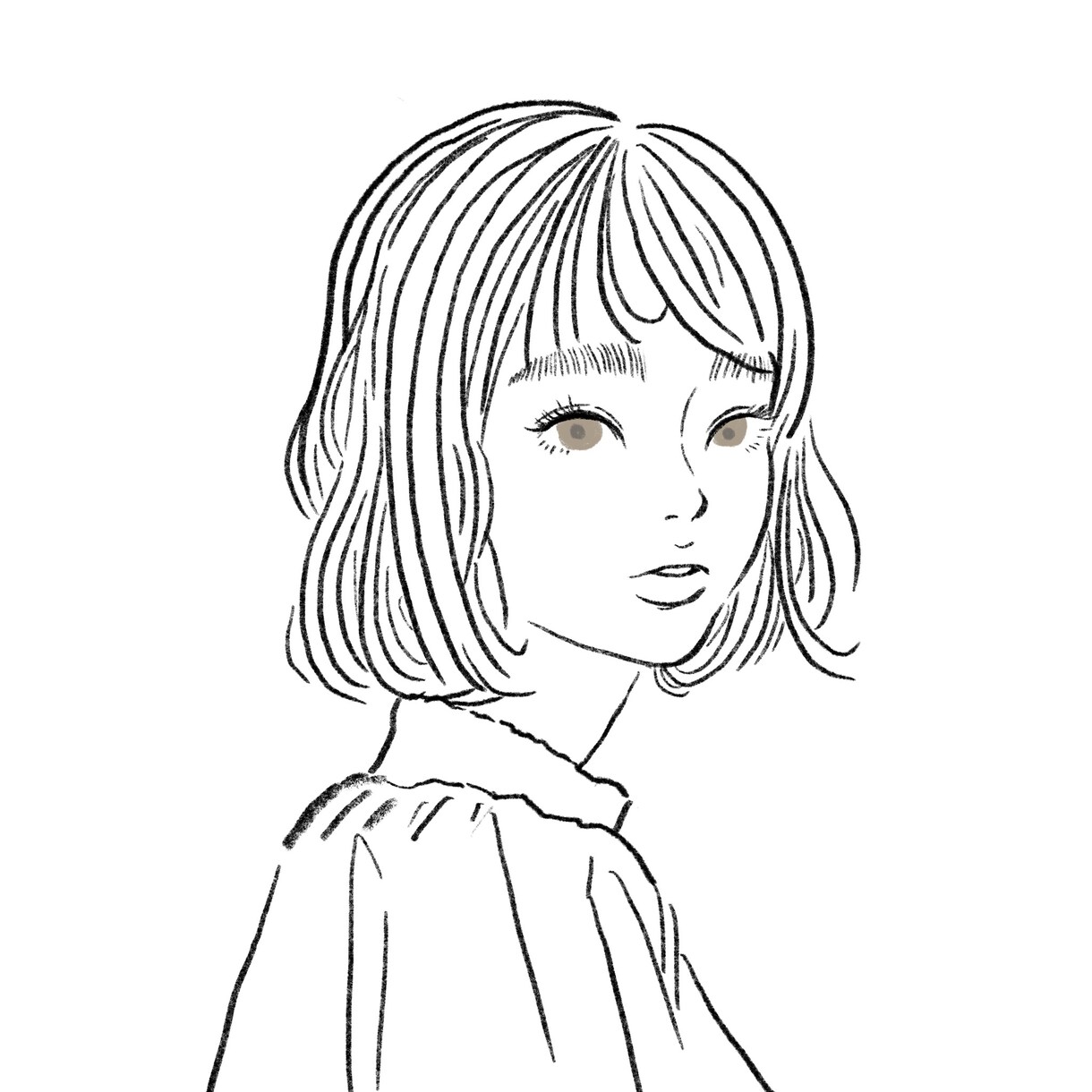 ファッションイラスト風！線画で似顔絵を描きます 程よく似ていて、SNSのアイコンに使いやすい似顔です。 イメージ4