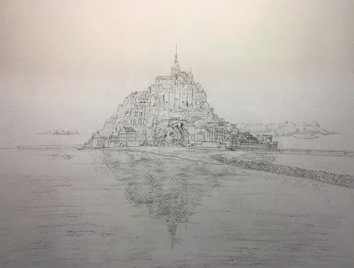 風景画 鉛筆画 風景画 鉛筆画