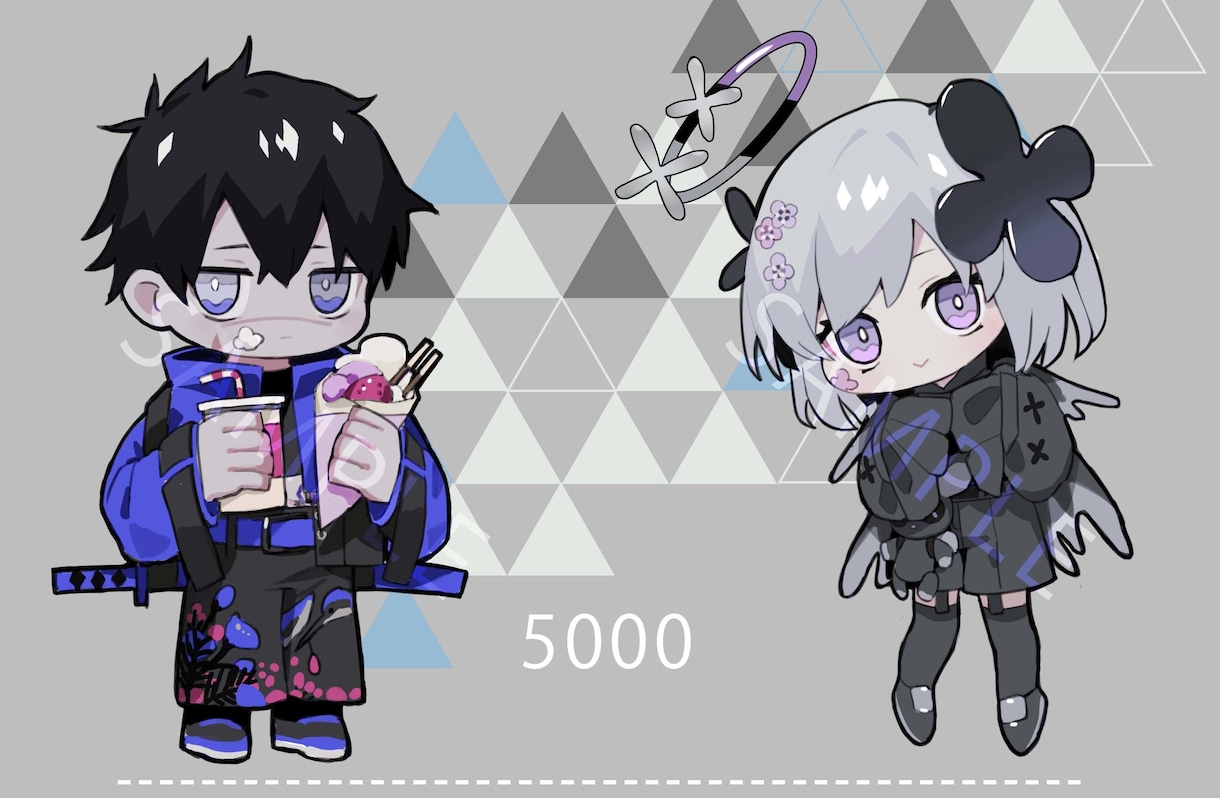 イラスト作成します 商用利用可能　背景ミニキャラキャラクターデザイン描きます！ イメージ4