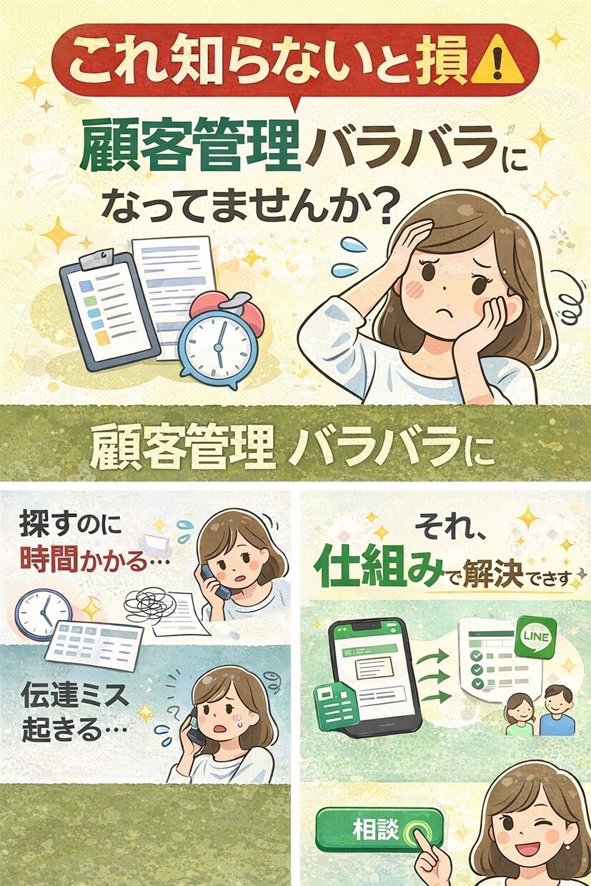 初心者でも使える顧客リスト営業事務向け作成します 初心者安心の顧客管理リスト作成	初心者向け → シンプル イメージ5