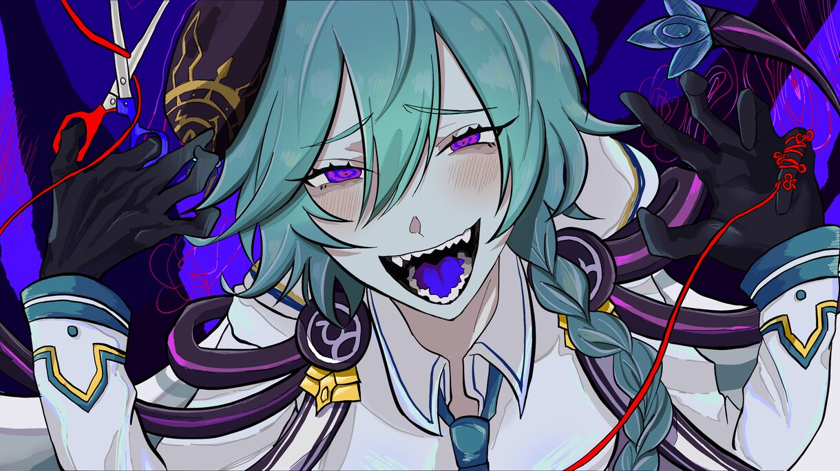 歌ってみた・オリジナル動画に使えるイラスト描きます 歌い手さんの応援をしたいので是非描かせてください！ イメージ3