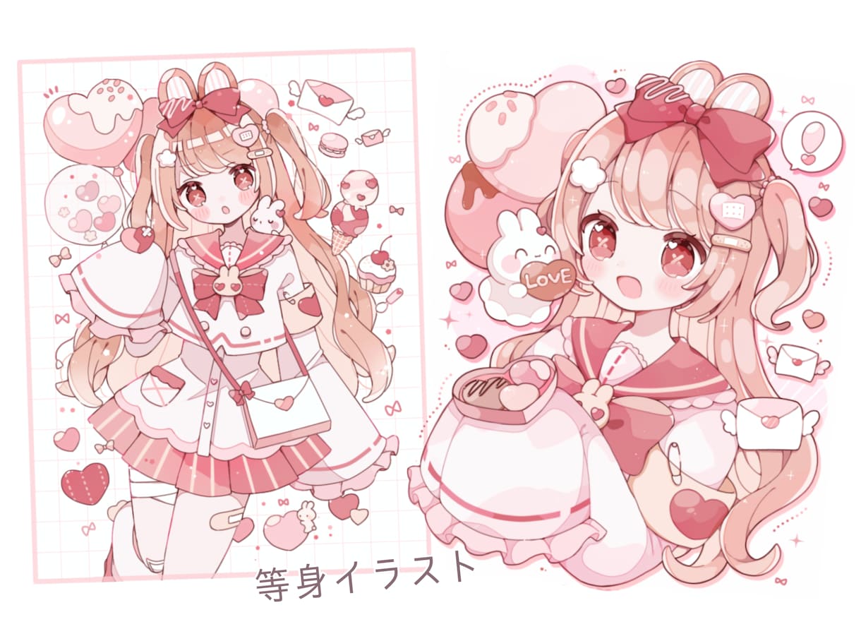 ポップで可愛いキャラクターイラストを描きます アイコン、立ち絵、動画や配信用イラストなどなど！ イメージ1
