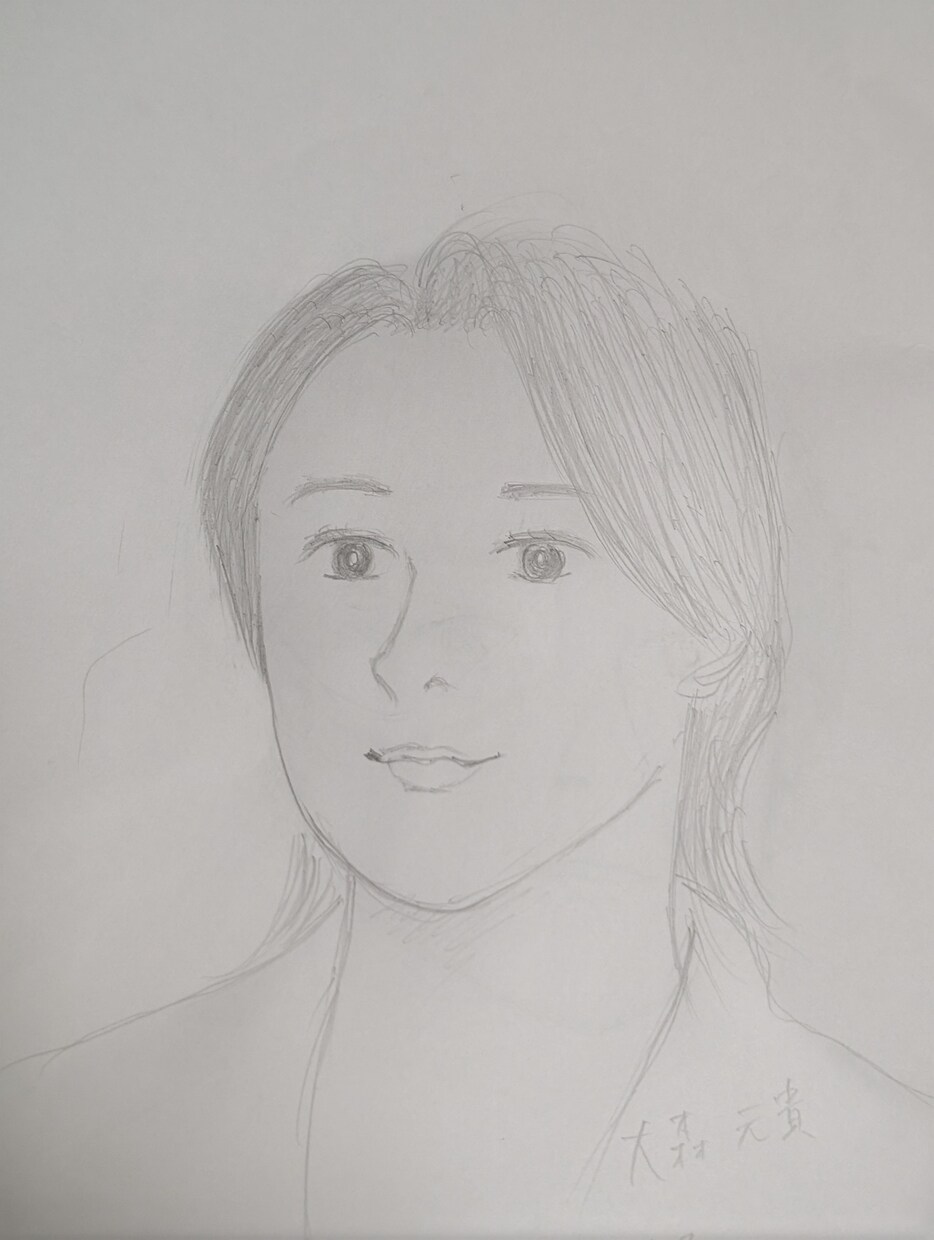 １枚もの、似顔絵鉛筆て描きます 写真見ながら、似せていくように描きます イメージ4