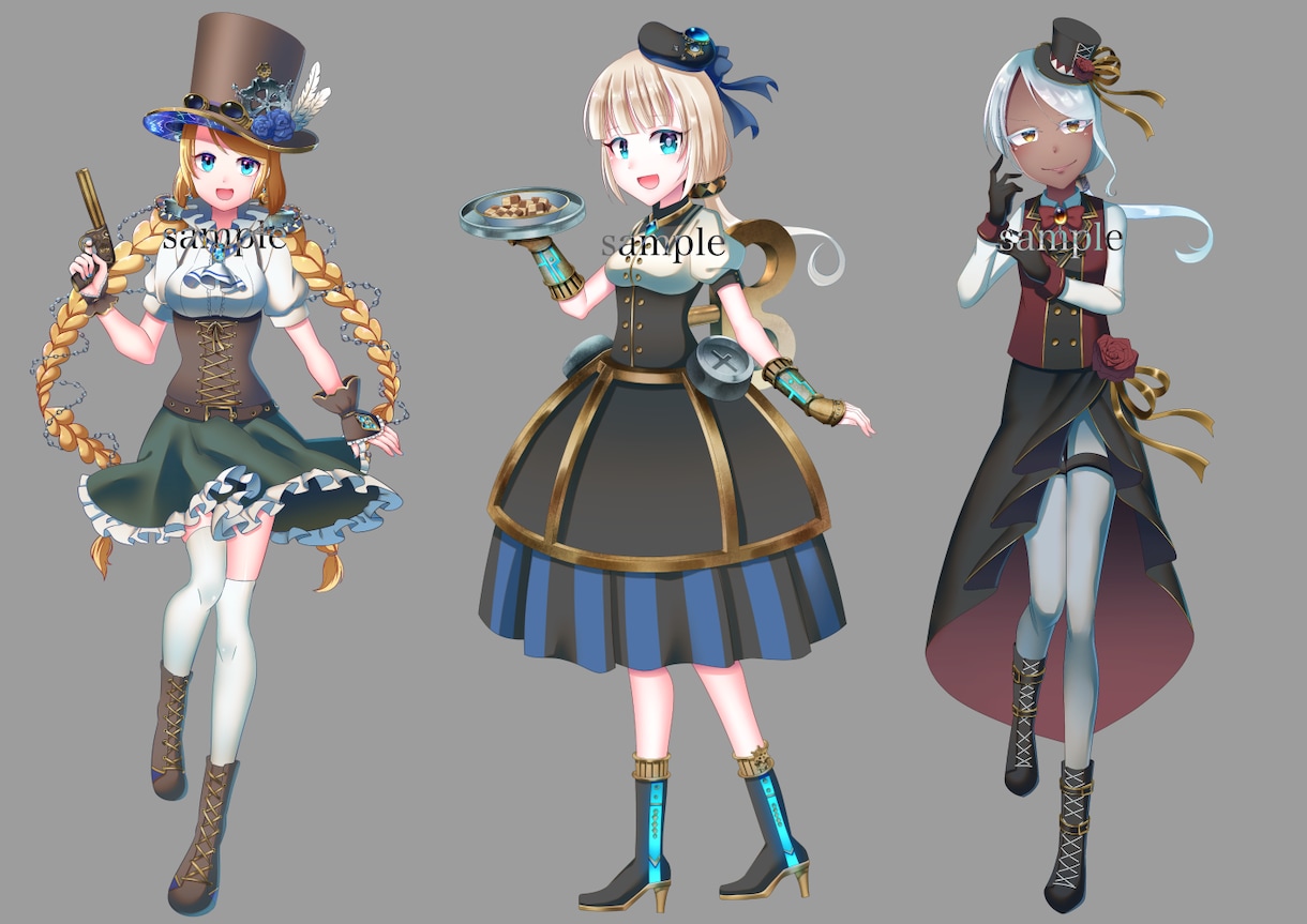 キャラデザ、立ち絵描きます TRPG,動画,ゲーム用の立ち絵お描きします イメージ1