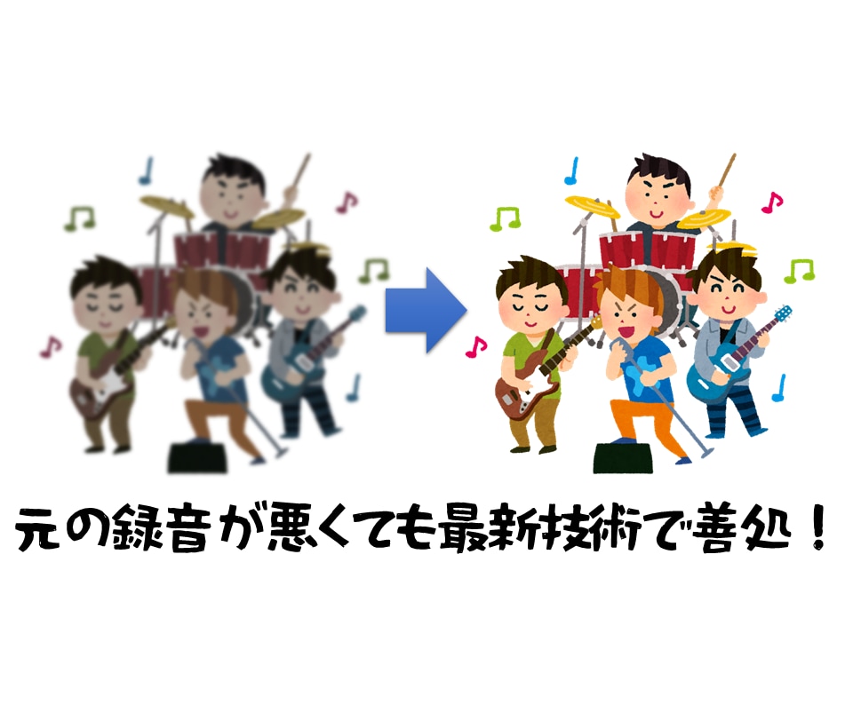 先着100名特価：貴方の思い出の音源、蘇らせます バンド演奏/昭和歌謡等を最新技術で活き活きとしたサウンドに！ イメージ3