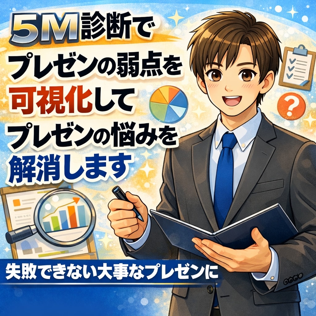 プレゼンの伝わらないを解消！あなたの弱点指南します 独自の5M診断で弱点可視化！ピンポイントで対策を指南します イメージ1