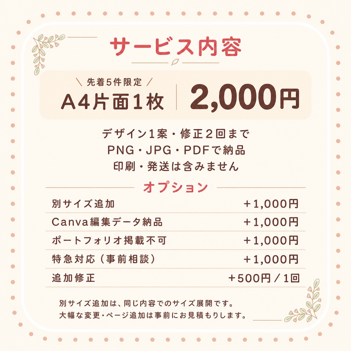 カフェ・飲食店の見やすいメニュー表を作ります お店の雰囲気に合わせて丁寧に制作・修正2回まで イメージ3