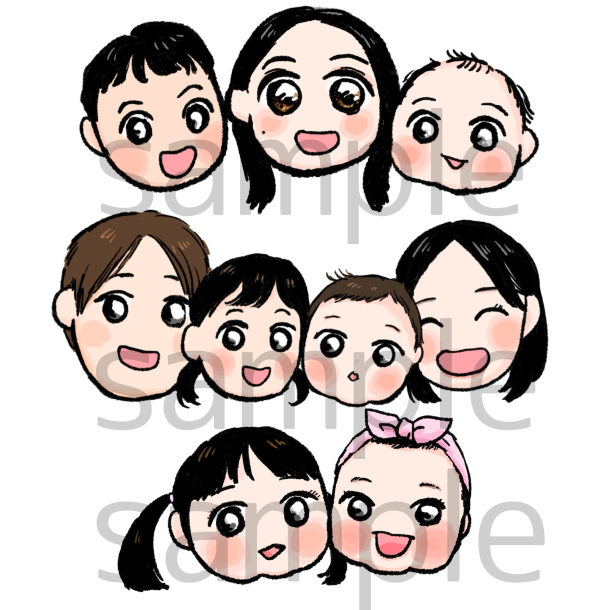 アイコン用の似顔絵描きます アイコンなどに使える似顔絵描きます（お顔のみ） イメージ6