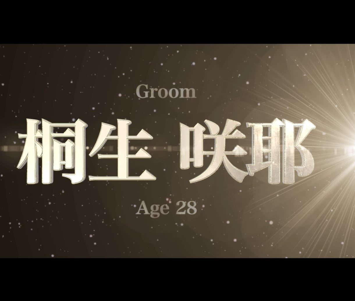 映画予告風の結婚式オープニングムービーを作成します 英語ナレーションのオープニングでインパクト絶大の開宴！ イメージ3