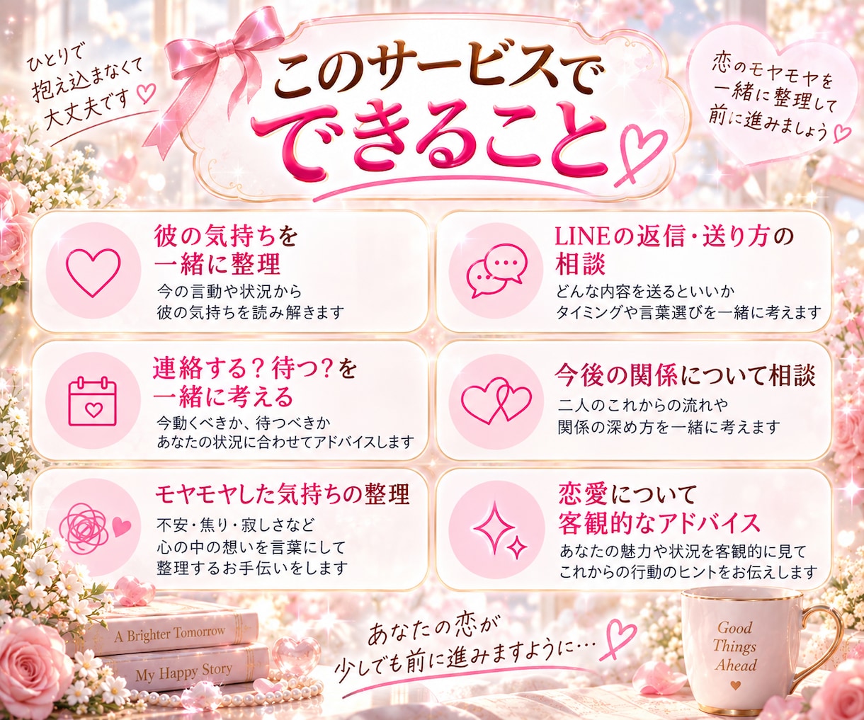 このLINE送る？それとも待つ？？お返事を考えます 連絡するタイミングと次の一手をあなたと一緒に寄り添います♡♡ イメージ4
