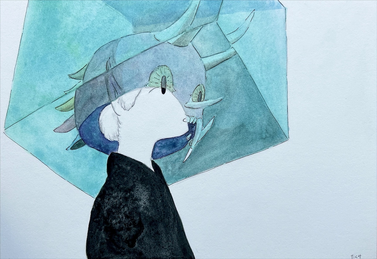 郵送・A5以下＊絵本の1ページのような絵を描きます アナログで水彩アート制作後、郵送します。 イメージ7