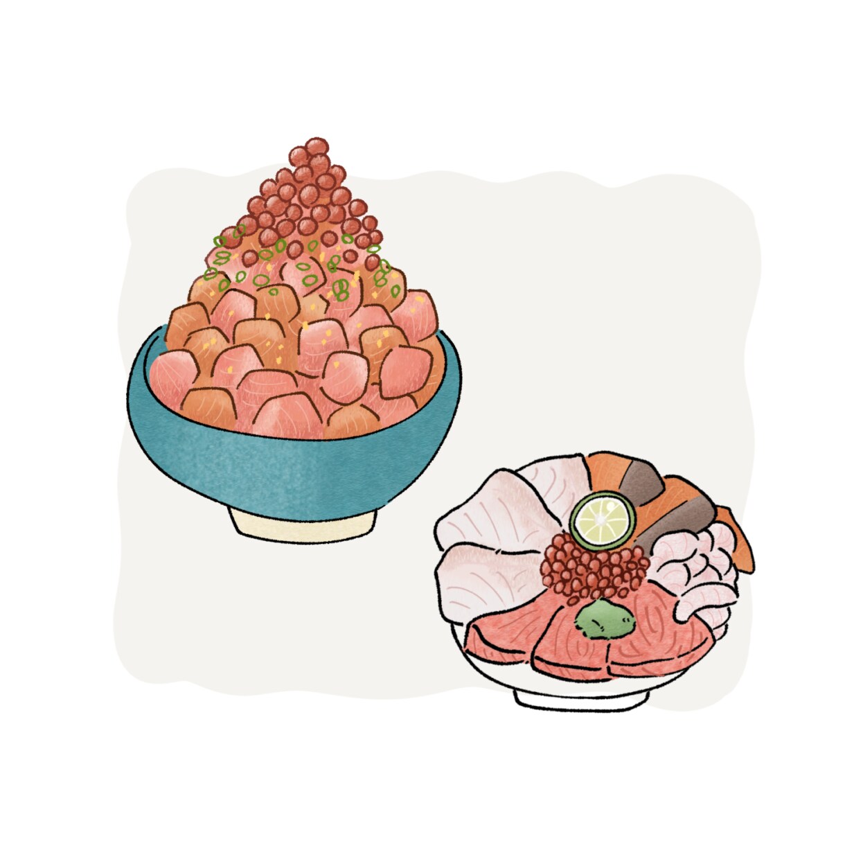 ゆるくておしゃれな食べ物イラスト描きます フルカラーが基本料金｜ゆるくざっくりとした線で イメージ5