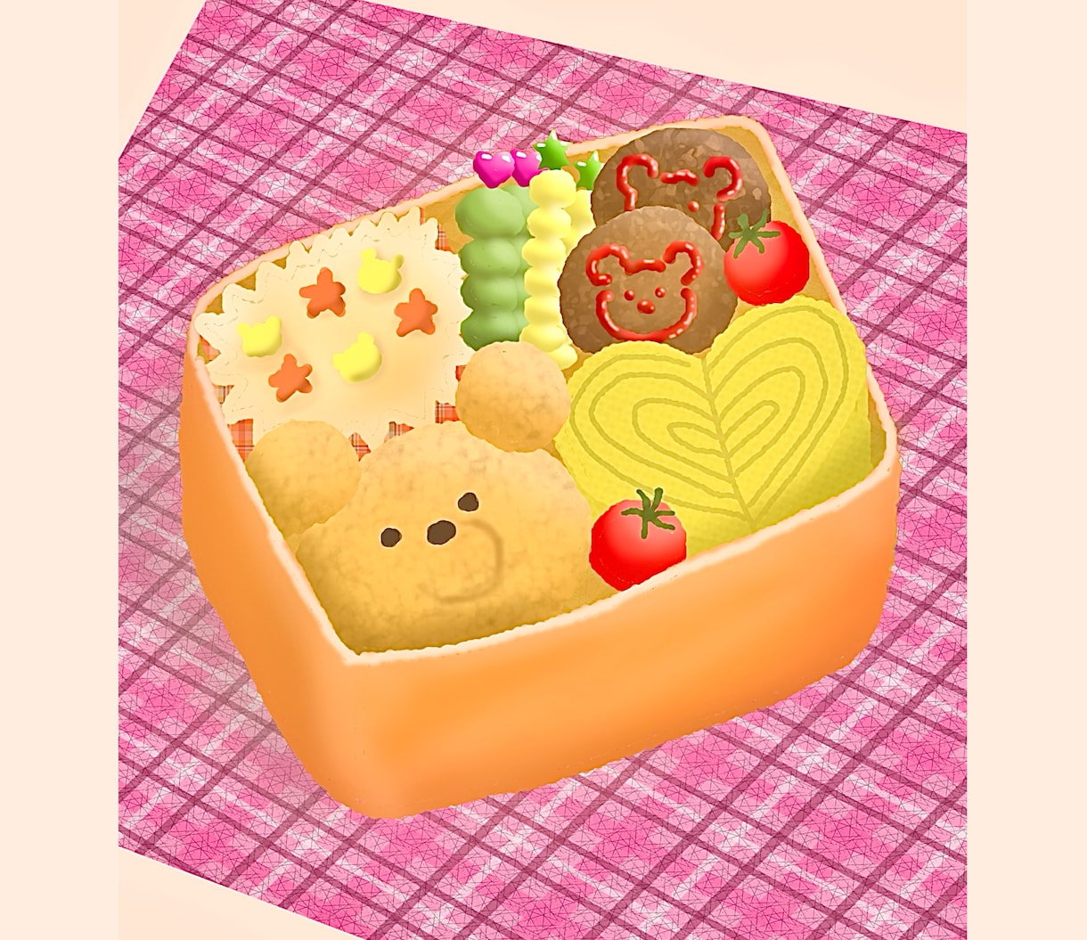 ゆるくてかわいい食べ物イラストを描きます お気に入りの食べ物を、あなただけの特別な一枚に イメージ7