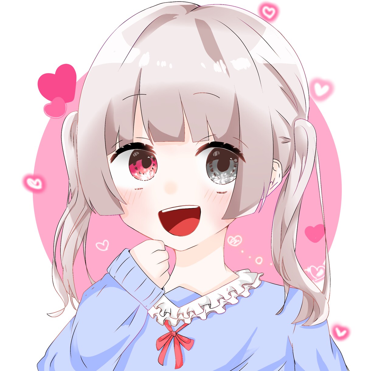 キラキラの可愛いSNSアイコン描きます 宝石のようなキラキラの絵や細かな髪の可愛いアイコンを描きます イメージ2