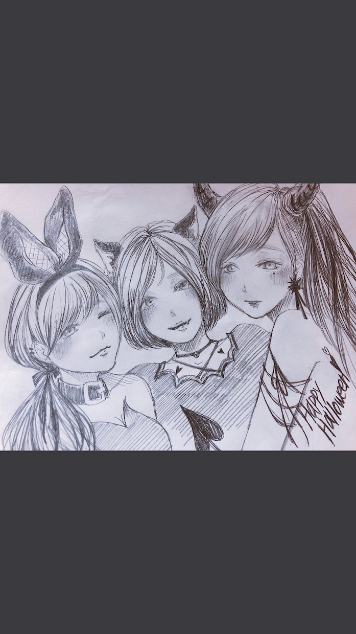 アナログ＊女の子描きます 全身イラストも◎希望の女の子をイラスト化します(*＾ω＾*) イメージ3