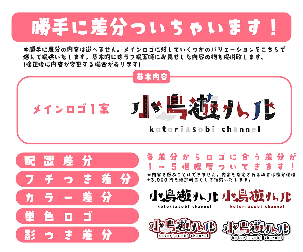 あなたの個性が光るロゴをデザインします 配信者様向け！初依頼でも安心な丁寧なヒアリング心がけてます イメージ2