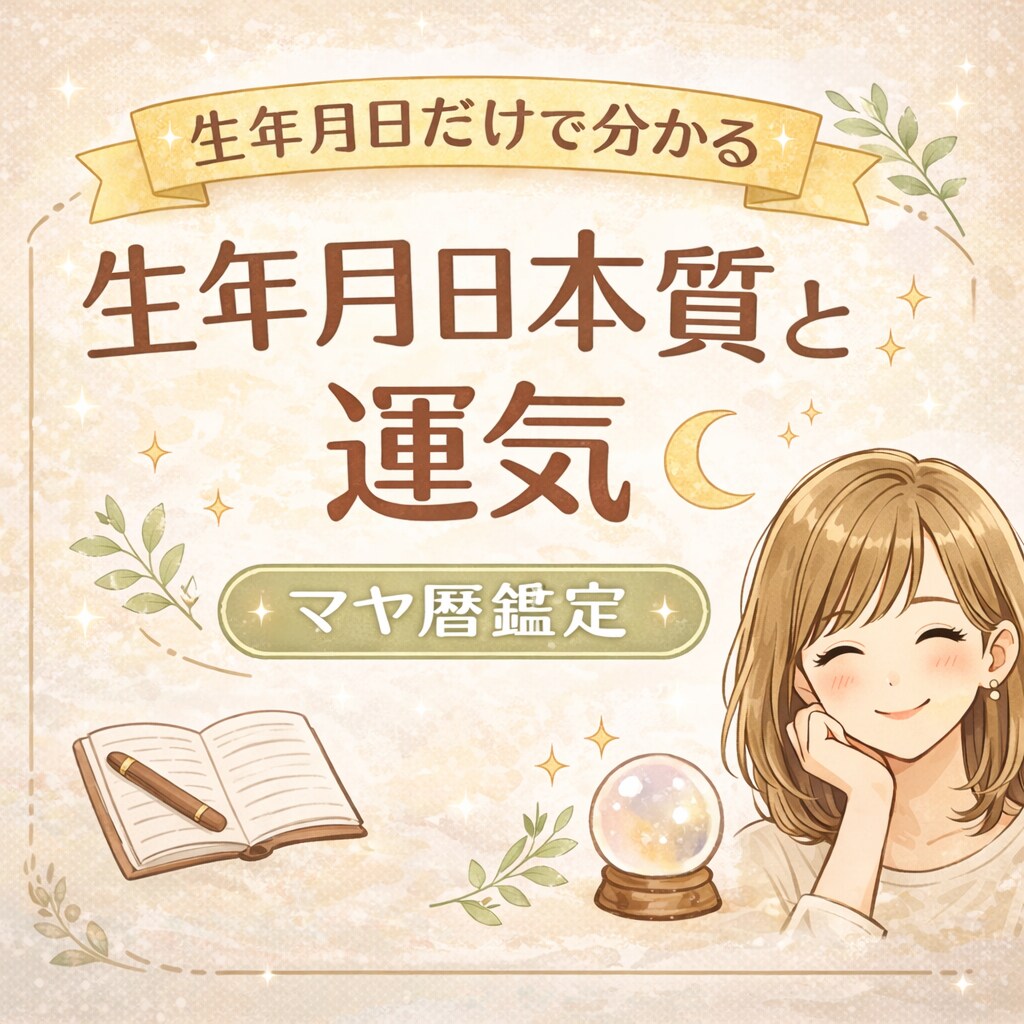 生年月日だけ！あなたの本質と今年の運気をみます マヤ暦で分かるあなたの本質・才能・運気をやさしく鑑定します イメージ1