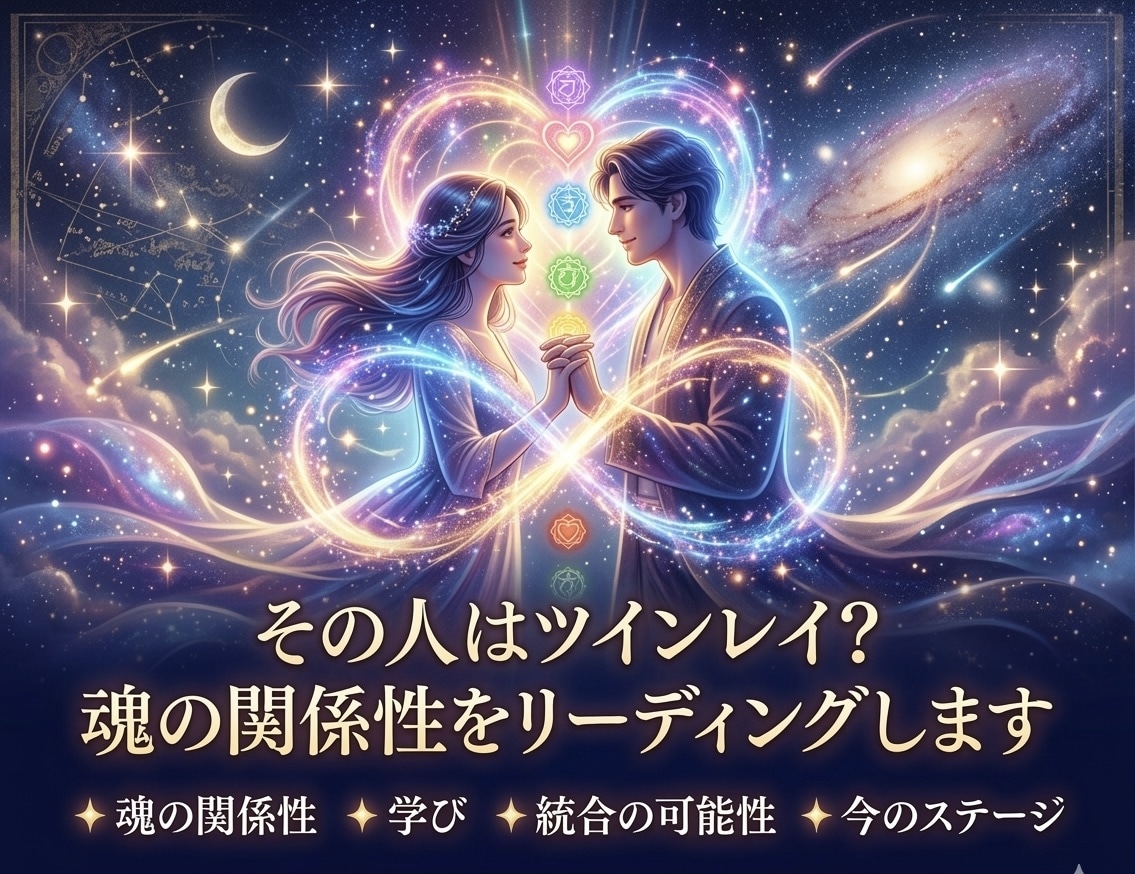 彼はツインレイ？魂の関係性をリーディングします 今の2人のステージ〜統合までを視ます イメージ1