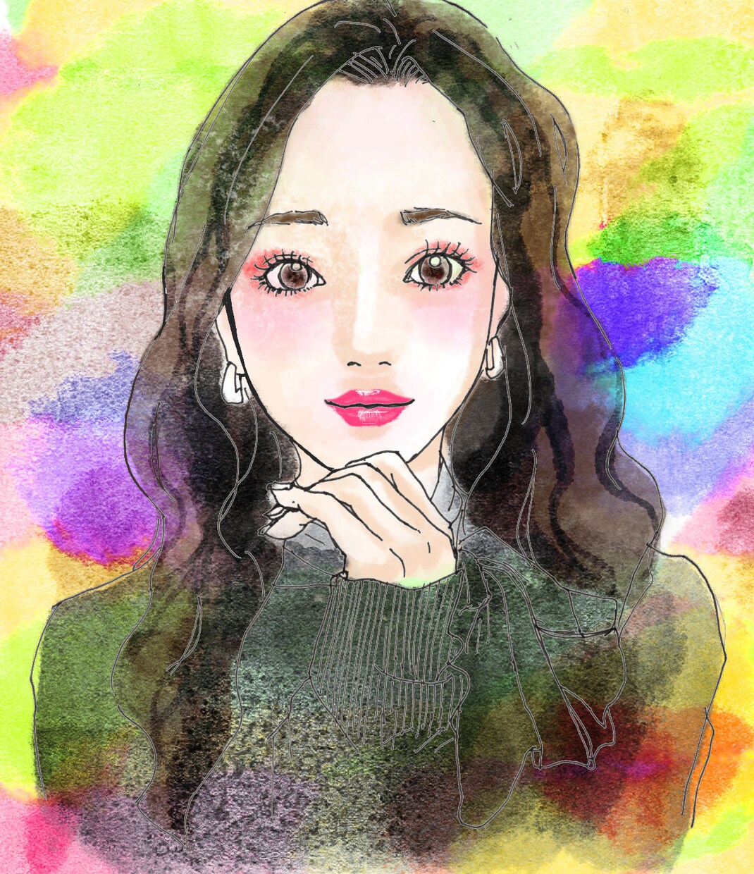 SNSアイコンやブログに最適なイラスト描きます ⚫️SNSアイコン、似顔絵、商用OK！女性向け イメージ7