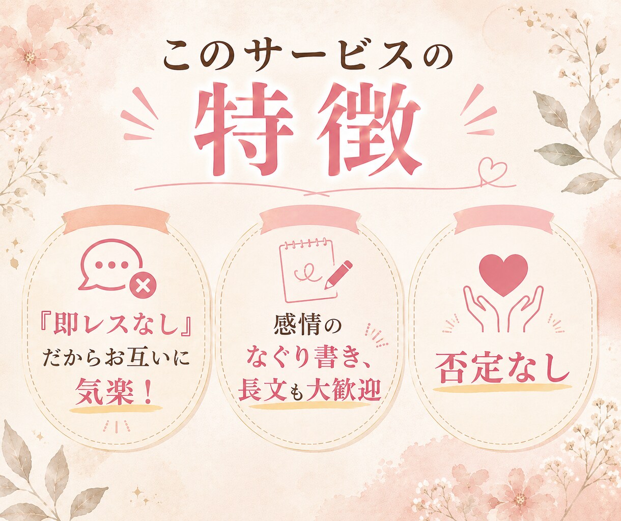 ３日間、やり取り回数無制限で繋がります 利害関係のない「安全な第三者」に本音を吐き出して心に余白を! イメージ3