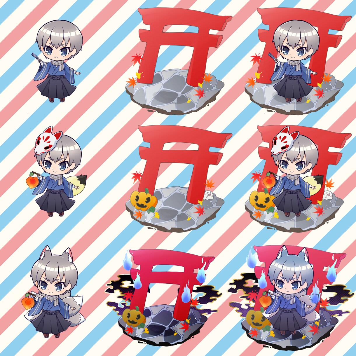 表情差分4セット！デフォルメキャラ書きます SD(スーパーデフォルメ)キャラを表情別に4種書きます。 イメージ4