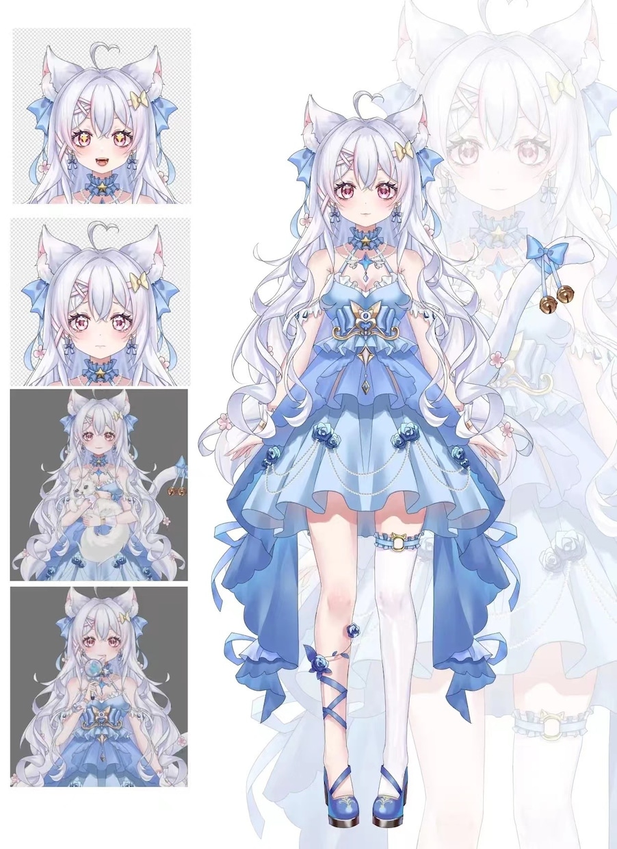 全力でVtuberデビューを徹底サポートいたします キャラデザ、Live2D、パーツ分け、修正無制限、著作権譲渡 イメージ4