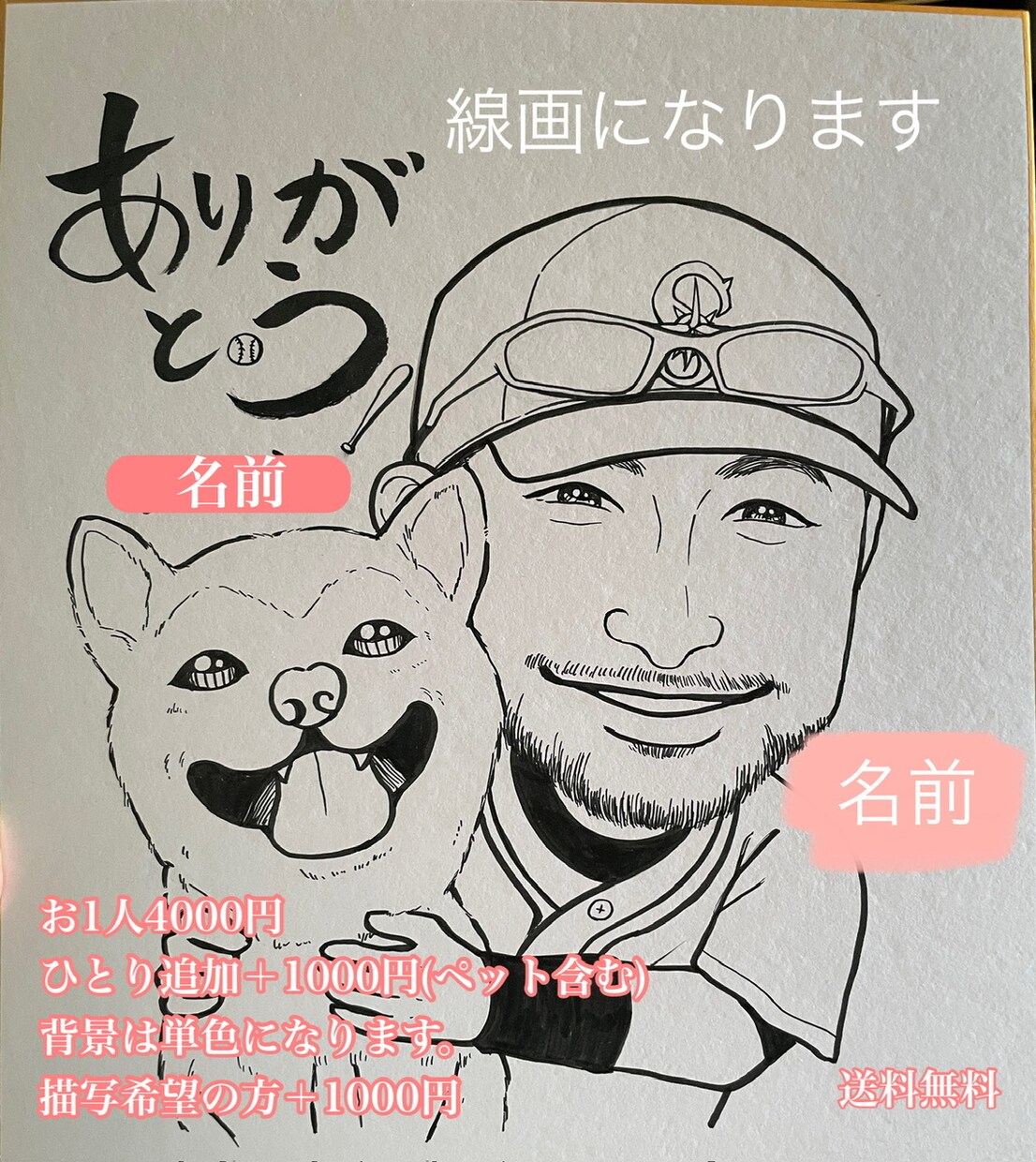 お誕生日/ウェルカムボード/退職祝いお描きします お友達や家族、知り合いの方に似顔絵をプレゼントされませんか♪ イメージ5