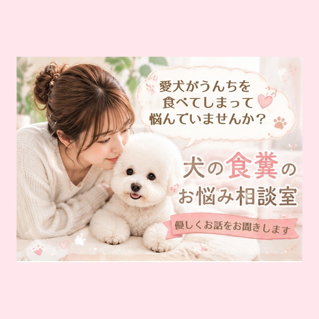 愛犬の食糞、一緒に原因考えます 愛犬の食糞のお悩み、優しくお聞きします イメージ1