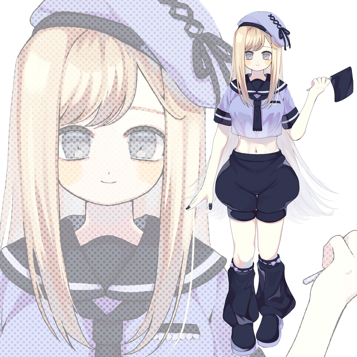 かわいい美少女のキャラクターデザインをご提案します 素朴で儚くアンニュイなイラストを描きます イメージ1