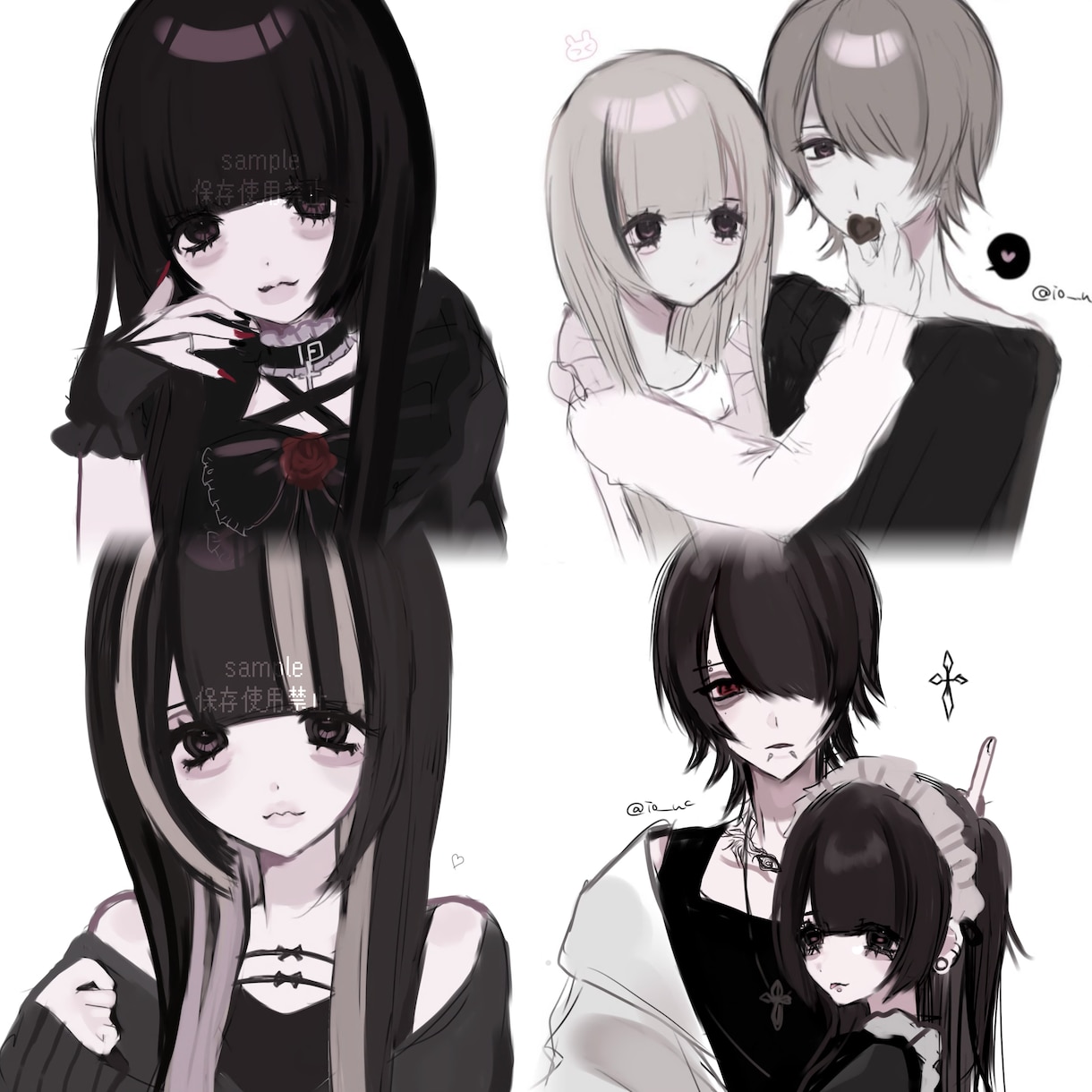 地雷系やお姉さん系のイラストお描きします 可愛いをもっとリアルに、あなただけのイラストをお描きします イメージ2